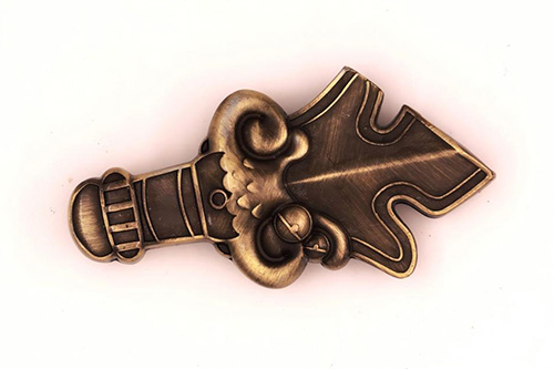 神木二郎山三尖两刃刀金属立体冰箱贴